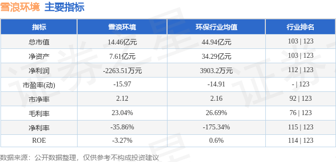 雪浪环境股票行情解析，如何查看走势并分析趋势？